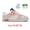 Low Lot 01-50 Casual Shoes Offs White Dunks أحذية النساء أحذية الرجال Designer Hairy Suede Leather Canvas Mix Platform Flat Sneakers White Black Pink Lows Trainers