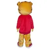 Högkvalitativ Hot Daniel Tiger Mascot Kostym för vuxen djur Stor röd Halloween Carnival Party