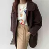 Colorfaith Autumn Winter Women Jackets Warm Korean Style Office Lady Coat Outerwear Wool Blends Wild Long Tops JK1280