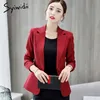 Syiwidii 6 Couleurs Femmes Blazers et Vestes Office Lady Slim Rose Noir Blanc Bleu Mode Coréenne Vêtements Femmes Printemps Manteau 210417