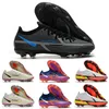 Neueste 3D Phantom GT2 Elite DF FG Fußballschuhe Hohe Qualität Schwarz GT II Rawdacious Motivation Pack Fußballschuhe Stiefel Outdoor Größe 39-45