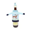 패션 클럽 크리스마스 와인 병 니트 추한 스웨터 커버 드레스 세트 산타 와인 bottlesbags 크리스마스 파티 장식 WY1393