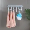 Hangers & Racks Multifunction Bathroom Space Aluminum Robe Hook Wall Mounted Clothes Coat Hanger Black Accessories