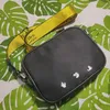 455343Brand Mini Mężczyźni Off Yellow Canvas Belt High White Torba Na Ramię Torba Torby w talii Torby wielofunkcyjne Torba na ramię Satchel Messenger