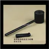 Aessories Household Sundries Home & Gardenhigh-Grade Imported Ebony Wood Pipe Smoking Large Quantity Can Be Printed Logo Pipes Drop Delivery