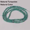 2mm 3mm naturlig grön turkos rund facetterad fin ädelsten lösa pärlor tillbehör till halsband armband diy smycken gör