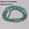 2mm 3mm Natural Green Turkusowy Okrągły Faceted Fine Gemstone Luźne Koraliki Akcesoria do Naszyjnik Bransoletka DIY Biżuteria