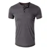 Mens summer t shirt cotton designer hip tops short sleeved button Blue Black top loose male and women clothes