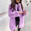 Furma damska Faux Winter Women Coat Fluffy Ciepłe Pluszowe Teddy Kurtki Moda Z Długim Rękawem Lapel Płaszcze Płaszcze Ladies #h