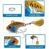 5 PZ Rotante Metallo VIB vibrazione Bait Spinner Spoon Esche da pesca 22g Maschere Trota Pesca invernale Esche dure Affrontare Pesca