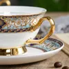 Ceramiczne Kubki Kawowe Kości Chiny Puchar Spodek Nordic Royal Simple Teacup Travel Kitchen Prezent Cafe Drinkware Dekoracja domu