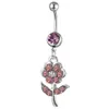 YYJFF D0598 Flower Belly Navel Button Ring Mix Colors