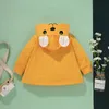Winter Children Casual Long Sleeve Hooded Single Breasted Cute White Pockets Hoodies Baby Girls 0-18M 210629