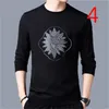 Men's long-sleeved t-shirt plus velvet thick autumn Korean version of the trend sweater 210420