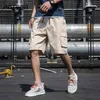 Zomer Casual Side Pockets Cargo Shorts Mannen Katoen Calf-length Boardshorts Heren Sportkleding Jogger Streetwear Korte Broek 210629