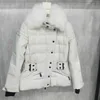 Women's Down & Parkas High Quality Style Coats Genuine Fur Outdoor Ski Jacket Black And White Color Jackets Luci22