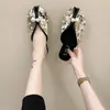 Обувь Fashion 2021 Slippers Summer Flat Sware Женская корейская версия водяной буриль жемчужина мелкая тапочка женщины квартира 5