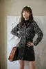 Onda listrada manga longa camisa mulheres vintage senhoras tops e blusas botão para cima colarinho coreano moda roupas 210427