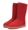 Botas altas clásicas de alta calidad para mujer, botas de nieve para mujer, botas de cuero para invierno, talla estadounidense 4-13, 2020