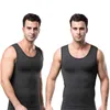 Ankomst Body Shaper Tummy Belly Fett Fett Underkläder Väst T-shirt Corset Shapewear Ärmlös Försäljning Män Bodysuit