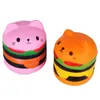 Jumbo Cat Face Burger Squishy Gesimuleerde Brood PU Geurende Zachte Slow Rise Squeeze Toys Stress Relief Baby Kid Speelgoed Xmas Gift Y1210