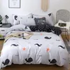 Bedding Sets Home Textile Cartoon Simple Duvet Cover Pillowcase Bed Sheet Kid Teen Boy Girl 3/4PCS Beding