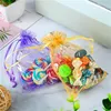 100pcs/lot Organza Bags with Drawstring for Rings Earrings Jewelry Bag Wedding Baby Shower Birthday Christmas Gift Package