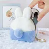 Portamonete con animali di coniglio in peluche di cartone animato Portafoglio in pelliccia carino Pochette per ragazza Borsa ricamata Portachiavi Custodia per auricolare Regalo per bambini