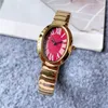 Fashion Brand Watches Women Lady Girl Oval Arabic Numerals Style Steel Metal Band Beautiful Wrist Watch C62206p