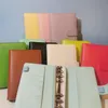 USA Stocks 10 Macron Colors Mixed A6 Binders with Plastic Inserts 130*190mm Empty Loose Leaf Notebook Leather PU Cover Spiral Folders Budget Planners Binder