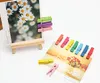 Clothing Storage & Wardrobe 10 Pcs Coloful Clips Wooden Po Clothespin Craft Decor Pegs School Office