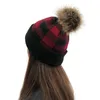 15% de réduction sur les adultes de Noël épais chaud hiver chapeau tricoté Pom Poms bonnets chapeaux femmes Skullies-bonnets fille casquette de Ski 9302