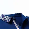 Odzież marki Polo Mężczyźni Koszulka Polo Paski Dorywczo Koszula Topy Wysokiej Jakości Slim Fit Shirt Polos Mężczyzna Polo 7175 210707