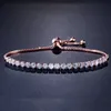 Tennisarmband Damesmode verstelbare kettingarmbanden zirconia roségouden liefdescadeau luxe glanzende sieraden