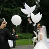 20pcs 104*54cm biodegradable Wedding Party decoration white dove balloon orbs peace bird balloon pigeons marriage helium balloon X0726