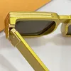 Мужские дизайнерские солнцезащитные очки миллиона M96006WN Z1165W Квадратная золотая оправа Последние цветные мужские дужки без C мужской классический стиль мода Gl4253410