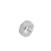 Anelli rotondi placcati color oro Rock Hip Hop Cool Full Iced Out Micro Pave CZ Stone Ring per regalo di gioielli maschili