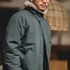 Men's Down & Parkas Maden Men Winter Fur Collar Japan Retro Warm Thick Cotton-padded Coat Zipper Button Fleece Windproof Padded Cotton Jacke