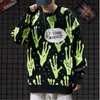 LINDSEY SEADER Pullover Pullover Gestrickte Harajuku Alien Hip Hop Streetwear Männer Strickwaren Kleidung Pullover Übergroßen Pullover