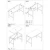 Liten dator skrivbord Enkel skrivbordskontor Bostadsrumsmöbler för PC-bärbar datorstudie med metallben Svart 76x100x52cm