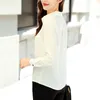 Chiffon Blouses Shirts Fashion Lady Office Work Clothing White Turn Down Collar Professional Women Tops 2433 50 210415