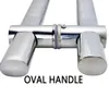 1Pair verstelbare glazen deurgreep roestvrij staal met star gold handles winkelpoort lange el/kantoorhardware pulls