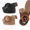 Ceintures National Vent Herbe Tressé Ceinture Large Accessoires Épais Sauvage Rétro Femme Décoration Avec Jupe Creux Brun Style