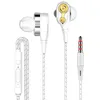 3.5mm 1.2M Wired Earphone Moving coil Deep Bass In-Ear Headphones High Sound Quality Headset with Mic for Mobile Phone