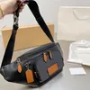 Sac de ceinture en cuir de styliste, sac de poitrine multi-poches à fermeture éclair, messager multifonctionnel à la mode255N