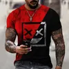 Homens camisetas Xoxo 3D impresso t-shirt do Dia das Bruxas, camisola redonda do pescoço, tendência, moda urbana, lazer, 2022