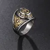 Американские солдаты из нержавеющей стали Вьетнамские ветеринары Vet Rings Vet Retro Black Gold Gold ветеран Cadre Соединенные Штаты Мужские военные кольца USN ювелирные изделия