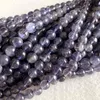 Veemake Iolite Steinheilite Cordierite DIY Necklace Bracelet Earrings Natural Crystal Round Loose Beads For Jewelry Making 06355