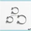 Nase Septum Schmuck 3 Stücke C Form 925 Sterling Hoop Ring 6 Mm/8 Mm/10 Mm Silber Ohr Ringe Lip Helix Piercing Körper Drop Lieferung