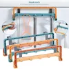 Hooks & Rails Door Kitchen Storage Rack Hanging Cabinet Trash Bathroom Plastic Towel Garbage Rag Bags Holder